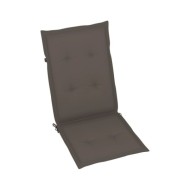 Coussins de chaise de jardin 2 pcs Taupe 120 x 50 x 3 cm