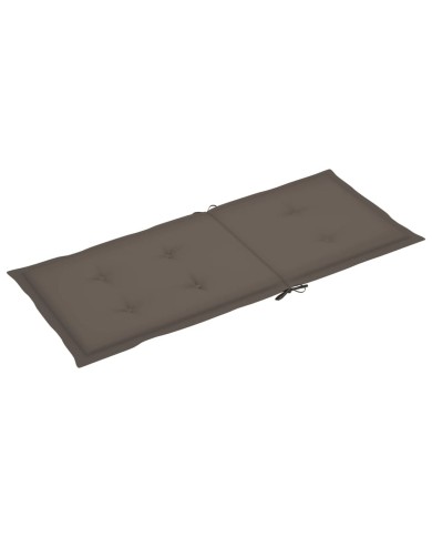 Coussins de chaise de jardin 2 pcs Taupe 120 x 50 x 3 cm