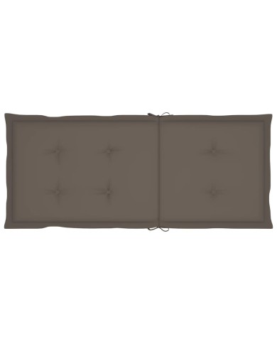 Coussins de chaise de jardin 2 pcs Taupe 120 x 50 x 3 cm