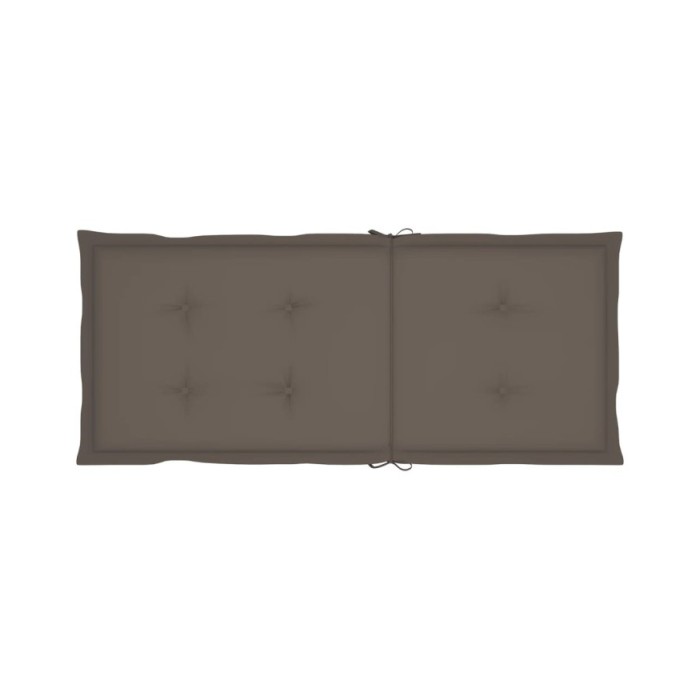 Coussins de chaise de jardin 2 pcs Taupe 120 x 50 x 3 cm