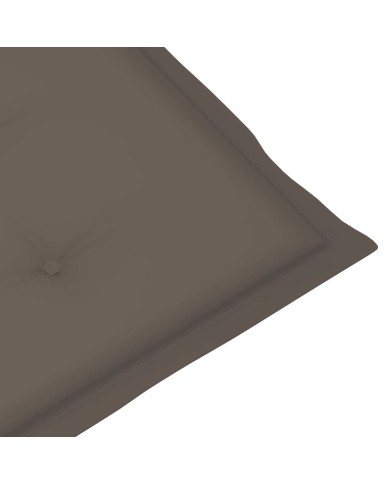Coussins de chaise de jardin 2 pcs Taupe 120 x 50 x 3 cm