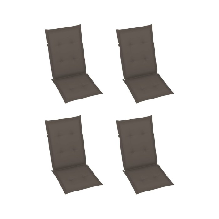 Coussins de chaise de jardin 4 pcs Taupe 120 x 50 x 3 cm