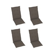 Coussins de chaise de jardin 4 pcs Taupe 120 x 50 x 3 cm
