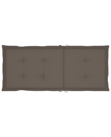 Coussins de chaise de jardin 4 pcs Taupe 120 x 50 x 3 cm