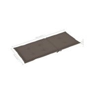 Coussins de chaise de jardin 4 pcs Taupe 120 x 50 x 3 cm