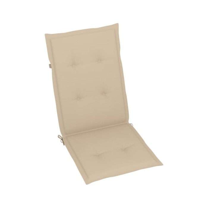 Coussins de chaise de jardin 2 pcs Beige 120 x 50 x 3 cm