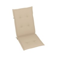 Coussins de chaise de jardin 2 pcs Beige 120 x 50 x 3 cm
