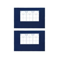 Paroi de tente de réception 2 pcs avec fenêtre PE Bleu