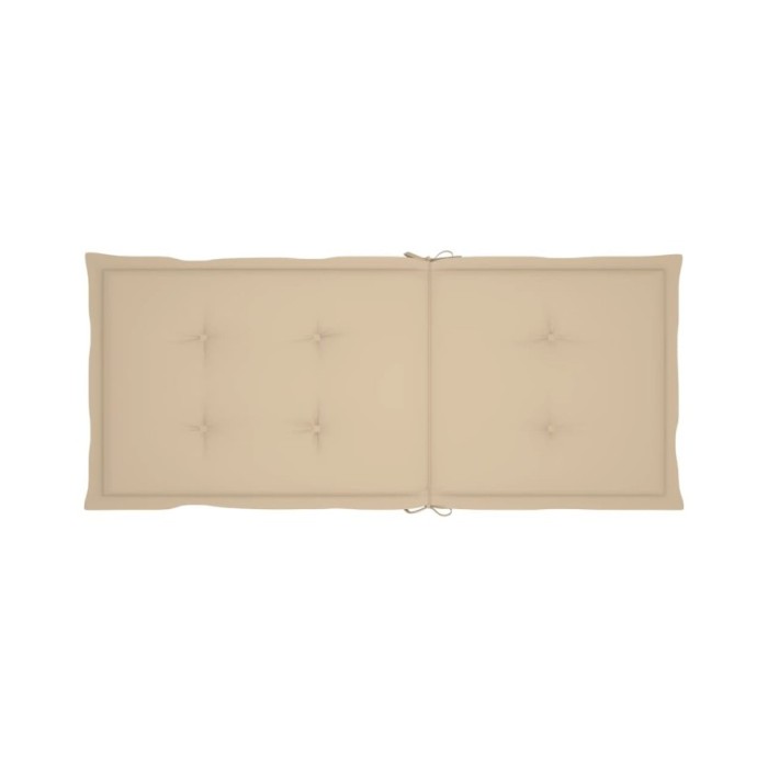 Coussins de chaise de jardin 2 pcs Beige 120 x 50 x 3 cm