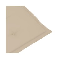Coussins de chaise de jardin 2 pcs Beige 120 x 50 x 3 cm