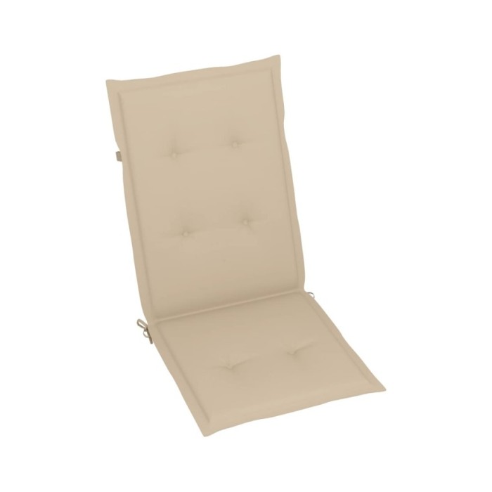 Coussins de chaise de jardin 4 pcs Beige 120 x 50 x 3 cm