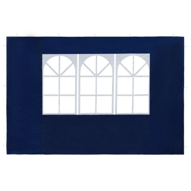 Paroi de tente de réception 2 pcs avec fenêtre PE Bleu