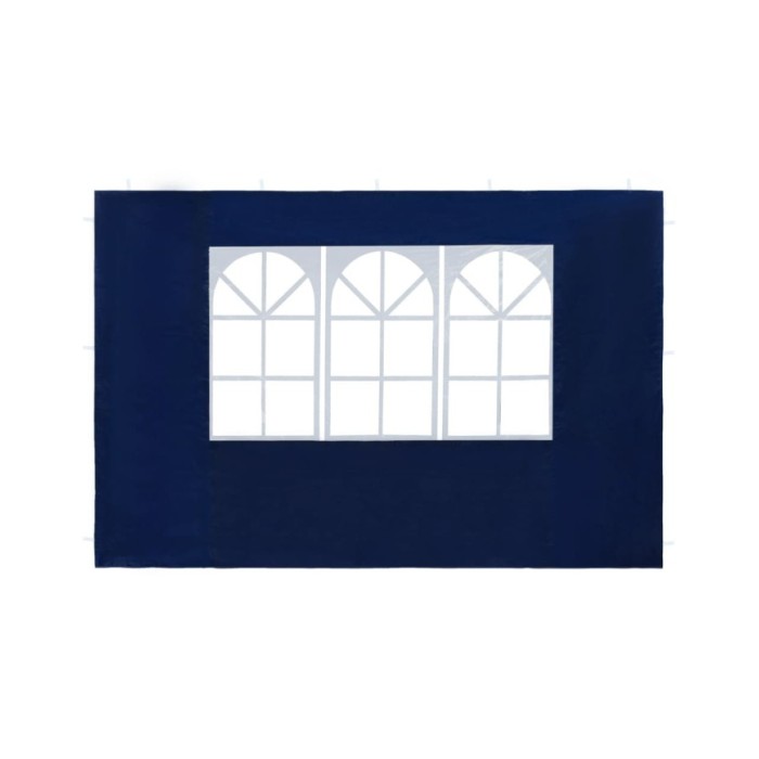 Paroi de tente de réception 2 pcs avec fenêtre PE Bleu
