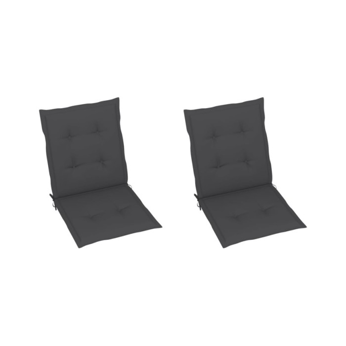 Coussins de chaise de jardin 2 pcs Anthracite 100x50x3 cm