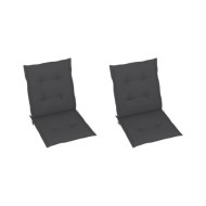 Coussins de chaise de jardin 2 pcs Anthracite 100x50x3 cm