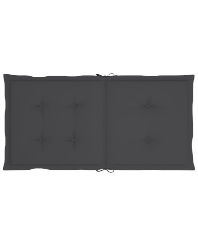 Coussins de chaise de jardin 2 pcs Anthracite 100x50x3 cm