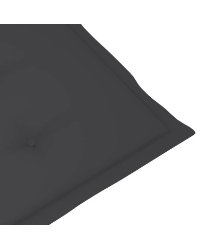 Coussins de chaise de jardin 2 pcs Anthracite 100x50x3 cm