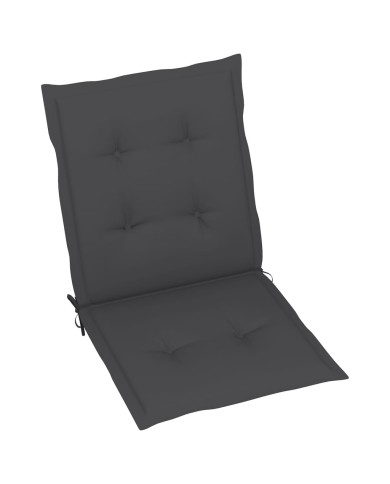 Coussins de chaise de jardin 4 pcs Anthracite 100x50x3 cm