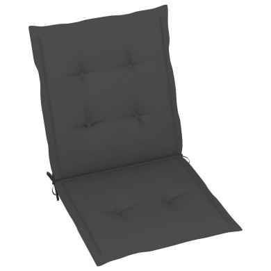 Coussins de chaise de jardin 4 pcs Anthracite 100x50x3 cm