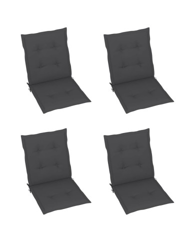 Coussins de chaise de jardin 4 pcs Anthracite 100x50x3 cm