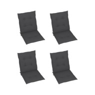 Coussins de chaise de jardin 4 pcs Anthracite 100x50x3 cm
