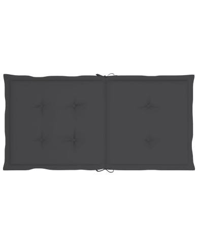 Coussins de chaise de jardin 4 pcs Anthracite 100x50x3 cm