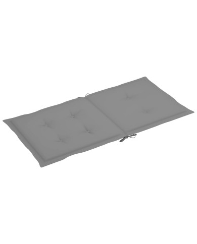 Coussins de chaise de jardin 2 pcs Gris 100 x 50 x 3 cm