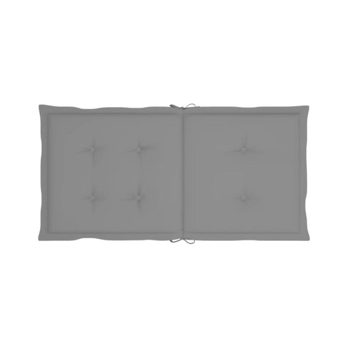Coussins de chaise de jardin 2 pcs Gris 100 x 50 x 3 cm