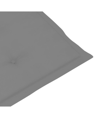 Coussins de chaise de jardin 2 pcs Gris 100 x 50 x 3 cm