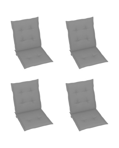Coussins de chaise de jardin 4 pcs Gris 100 x 50 x 3 cm