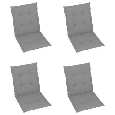 Coussins de chaise de jardin 4 pcs Gris 100 x 50 x 3 cm