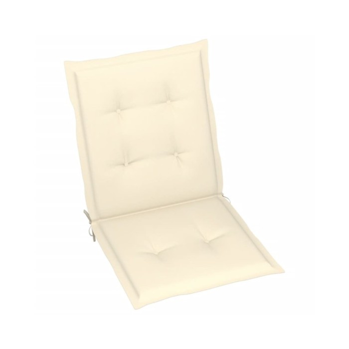 Coussins de chaise de jardin 2 pcs Crème 100 x 50 x 3 cm