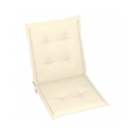 Coussins de chaise de jardin 2 pcs Crème 100 x 50 x 3 cm