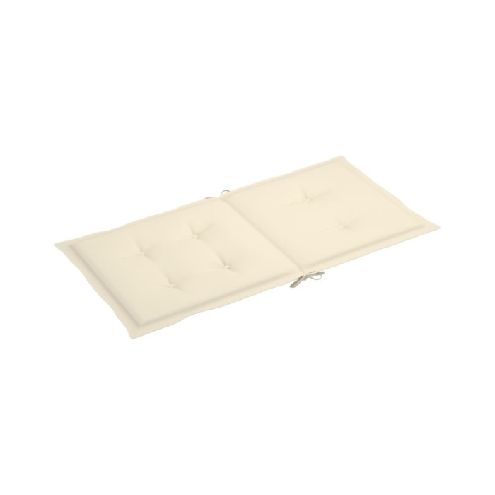 Coussins de chaise de jardin 2 pcs Crème 100 x 50 x 3 cm