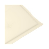 Coussins de chaise de jardin 2 pcs Crème 100 x 50 x 3 cm