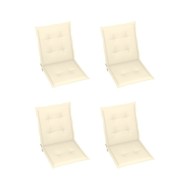 Coussins de chaise de jardin 4 pcs Crème 100 x 50 x 3 cm