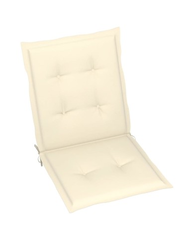 Coussins de chaise de jardin 4 pcs Crème 100 x 50 x 3 cm
