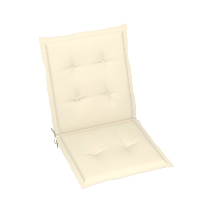 Coussins de chaise de jardin 4 pcs Crème 100 x 50 x 3 cm