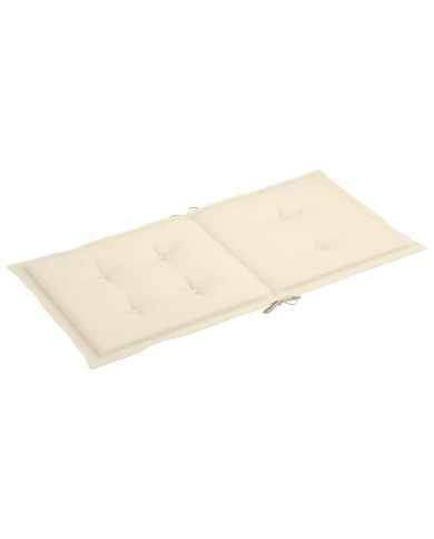 Coussins de chaise de jardin 4 pcs Crème 100 x 50 x 3 cm