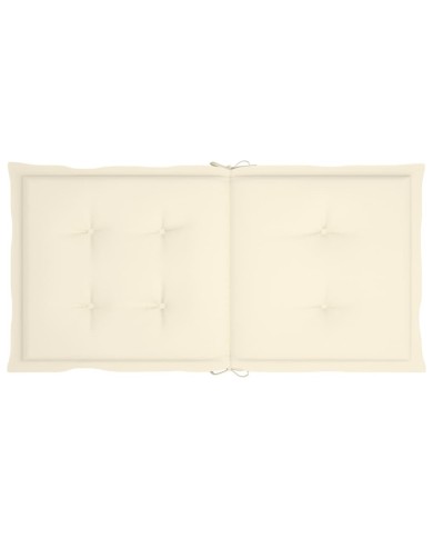Coussins de chaise de jardin 4 pcs Crème 100 x 50 x 3 cm