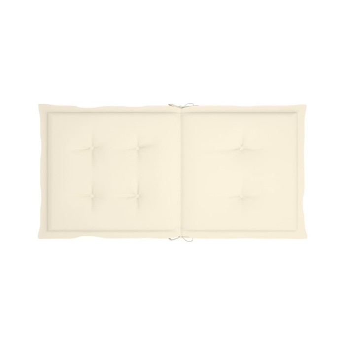 Coussins de chaise de jardin 4 pcs Crème 100 x 50 x 3 cm
