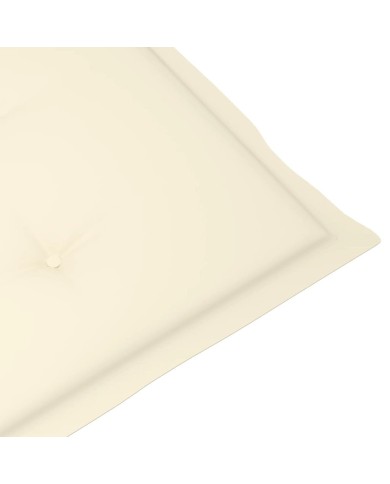 Coussins de chaise de jardin 4 pcs Crème 100 x 50 x 3 cm