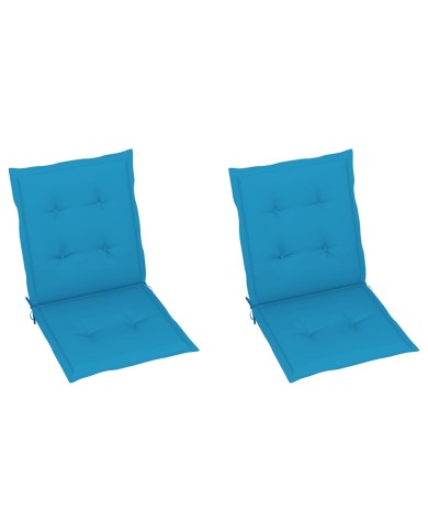 Coussins de chaise de jardin 2 pcs Bleu 100 x 50 x 3 cm