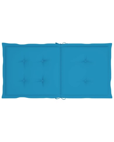 Coussins de chaise de jardin 2 pcs Bleu 100 x 50 x 3 cm