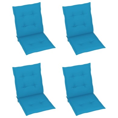 Coussins de chaise de jardin 4 pcs Bleu 100 x 50 x 3 cm