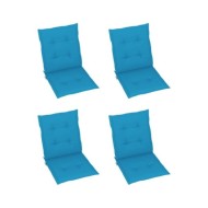 Coussins de chaise de jardin 4 pcs Bleu 100 x 50 x 3 cm