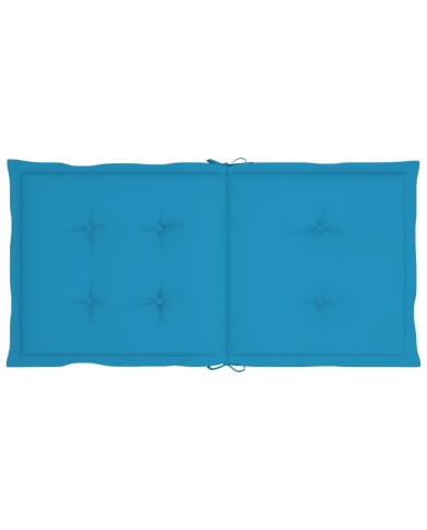 Coussins de chaise de jardin 4 pcs Bleu 100 x 50 x 3 cm
