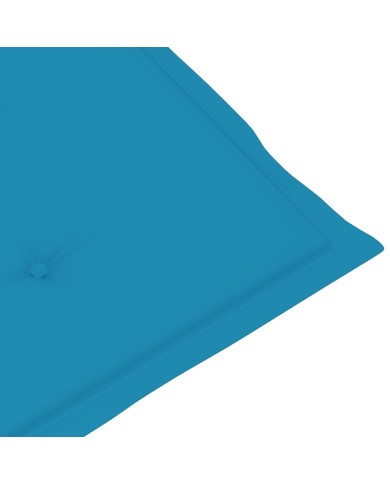 Coussins de chaise de jardin 4 pcs Bleu 100 x 50 x 3 cm