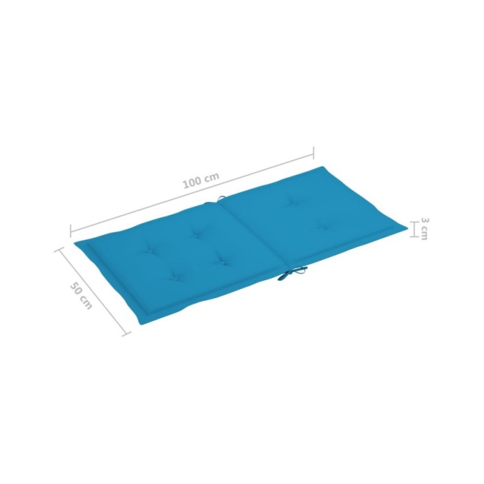 Coussins de chaise de jardin 4 pcs Bleu 100 x 50 x 3 cm