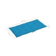 Coussins de chaise de jardin 4 pcs Bleu 100 x 50 x 3 cm